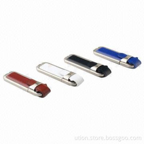 Classic Leather USB Flash Drive, 1-32GB, Free Logo Printing and Samples